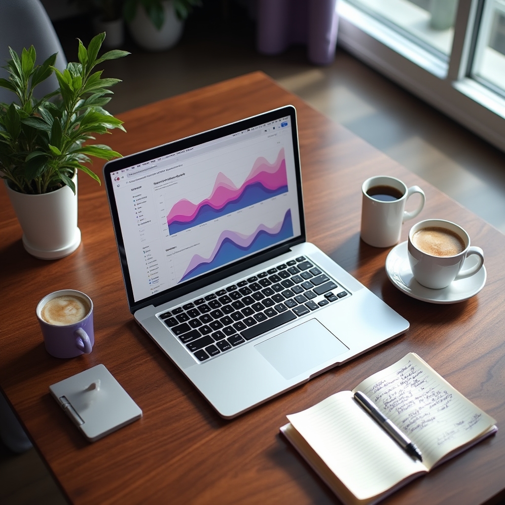 Widok panelu Google Search Console z raportami